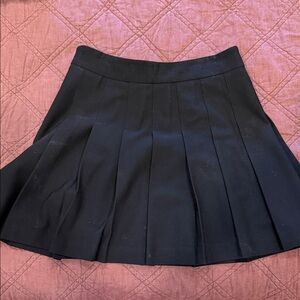 Aritzia Black Pleated Mini Skirt